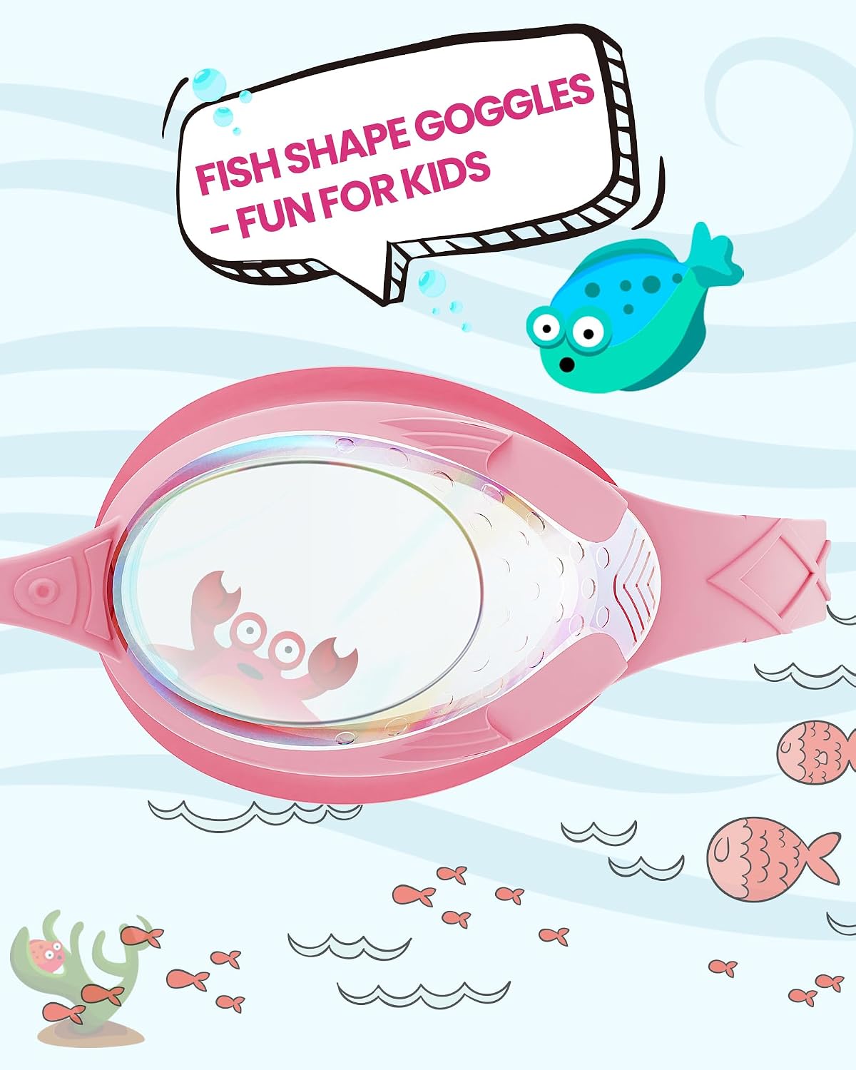 OutdoorMaster Kids Swim Goggles, 2 Pack Swimming Goggles with Quick Adjust