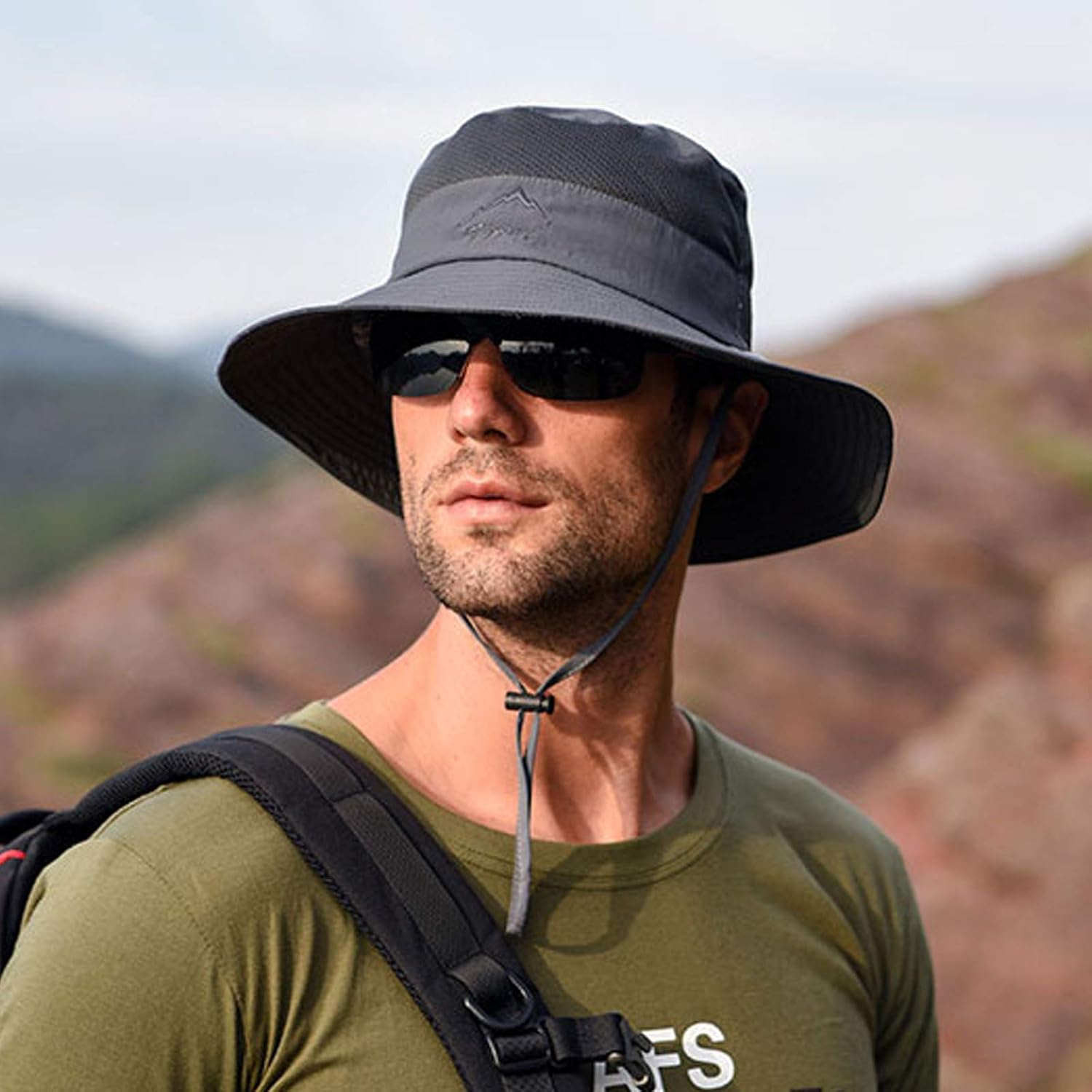 Fishing Hat for Men & Women, Sun Protection Hat with Face Cover & Neck Flap