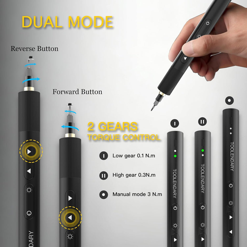 Mini Electric Screwdriver Set,55 in 1 Small Electric Screw Driver Kit with Magnetic Bits, E lectric Precision Screwdriver, Screwdriver Set Kit Cordless Tool for Phone, Camera, Laptop, Watch