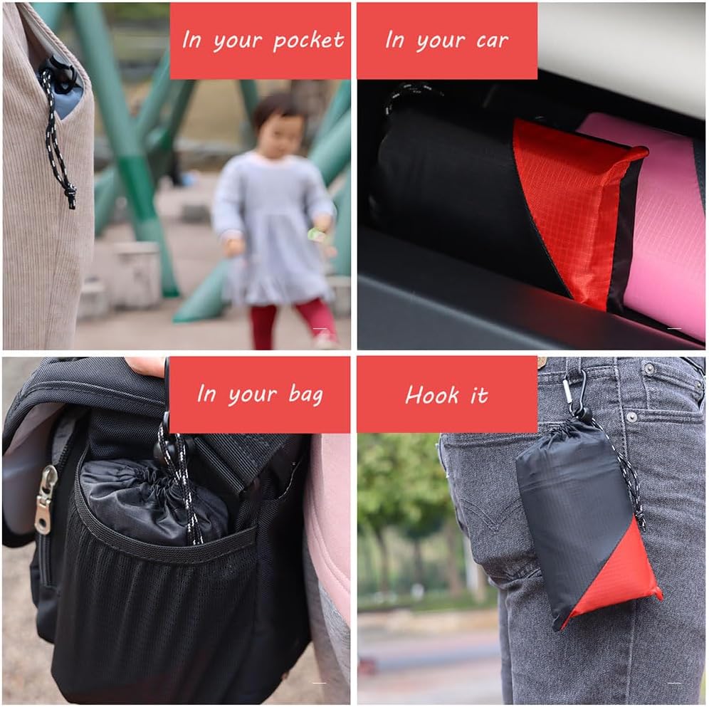 Pocket Picnic Blanket, Compact Lightweight Tarp for Camping