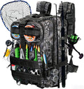 Fishing Tackle Backpack Lightweight Water-Resistant Rod Holder Bag