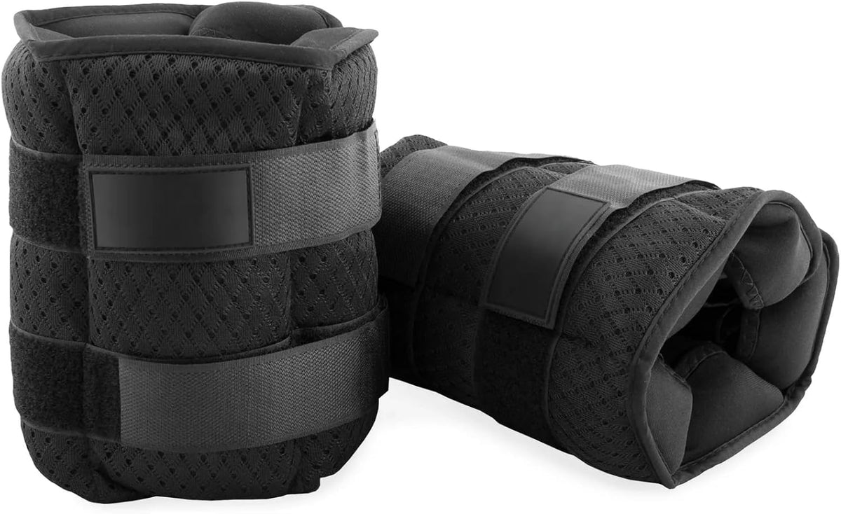 Adjustable ankle and wrist weights, 10 lbs each (1 pair, 20 lbs total) for women and men, with secure straps for walking, running, aerobics, and fitness