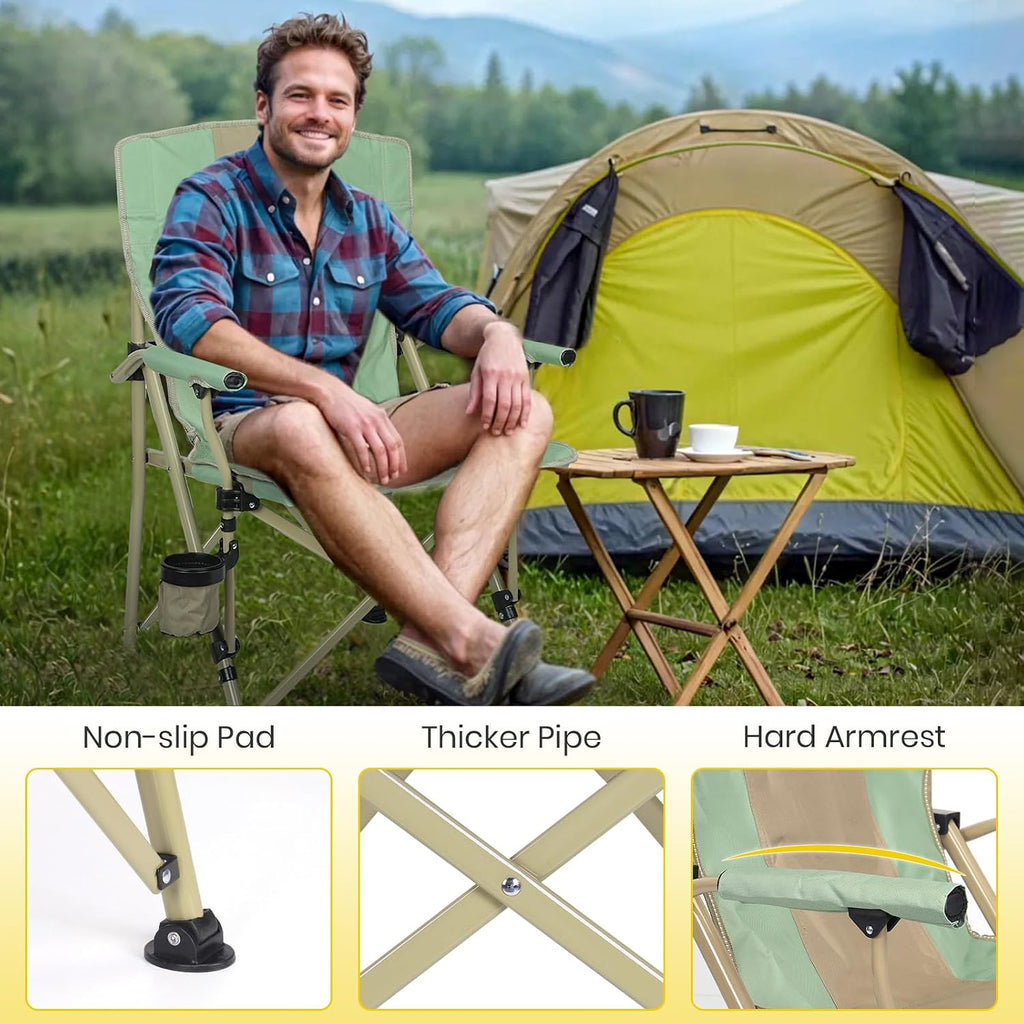 XGEAR Portable Camping Chair for Adutls Outdoor Camp Chairs,Blue