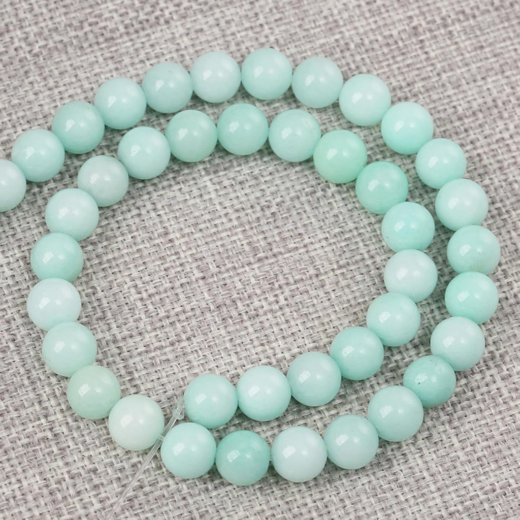 160PCS 4MM Natural Stone Amazonite Chalcedony Loose Beads for Jewelry Making DIY Bracelet Necklace 2 Strands