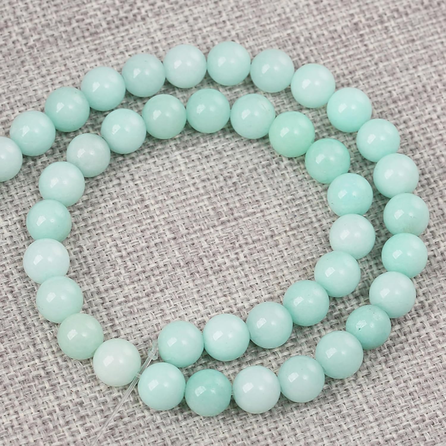 160PCS 4MM Natural Stone Amazonite Chalcedony Loose Beads for Jewelry Making DIY Bracelet Necklace 2 Strands