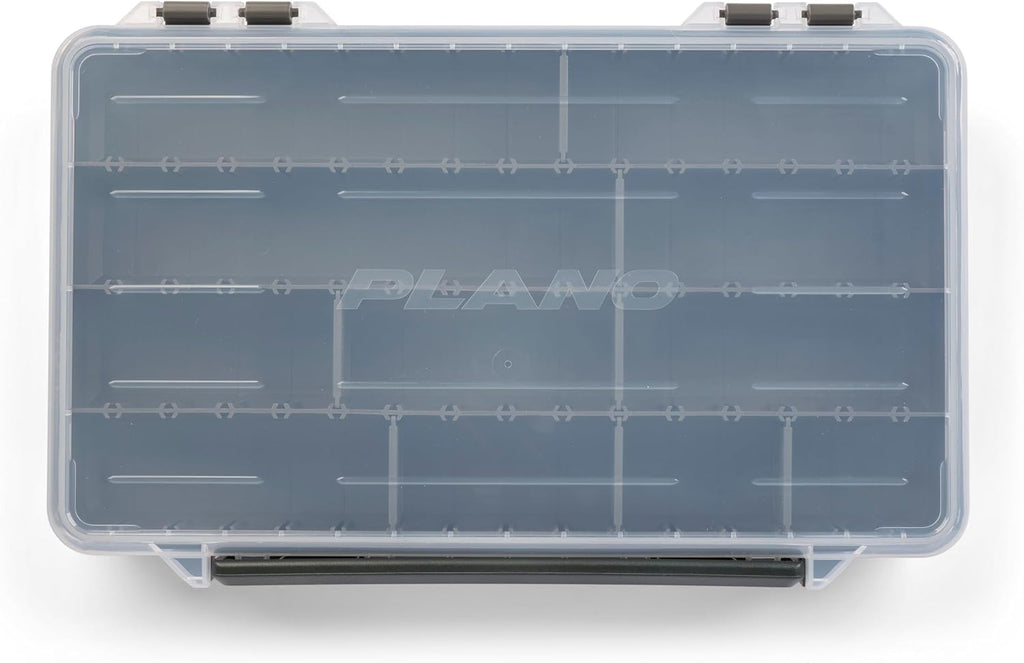 Plano StowAway 3700 Stow Tackle Box, 4 Pack, with Corrosion-Preventive Rustricor, Single Latch Design, Transparent DuraView Lid, Stackable Storage for Fishing Bait, Lures and Gear