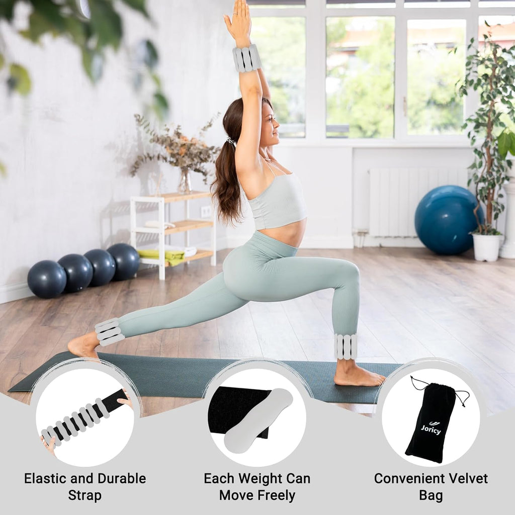 Ankle Weights Wrist Weight for Women Men, Set of 2, 1 lb/2 lb Each