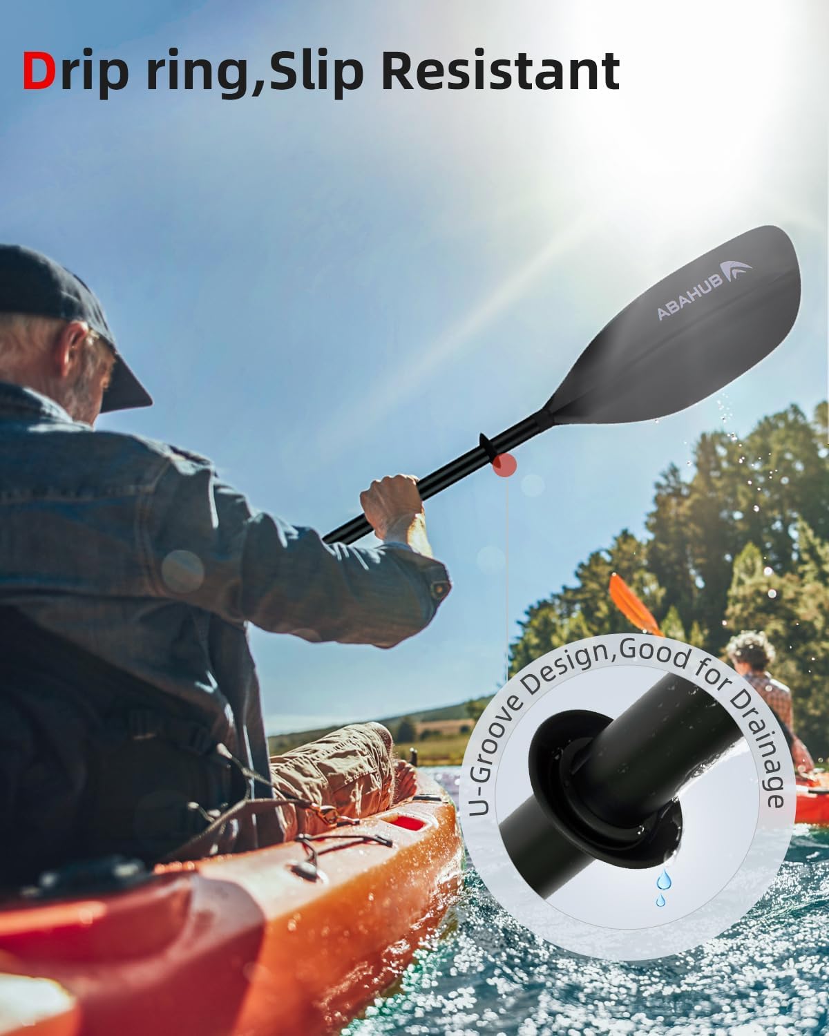 Abahub 210-230cm/230-250cm Adjustable Kayak Paddle for Kayak,Boating