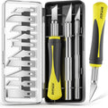 DIYSELF 16-Piece Exacto Knife Set, Craft Knife & Hobby Knife Kit, Precision Knife with Magnetic Storage Case, Exacto Knife for Crafting, Paper, Foam, Vinyl, Models, 3D Printing, Junk Journal Supplies