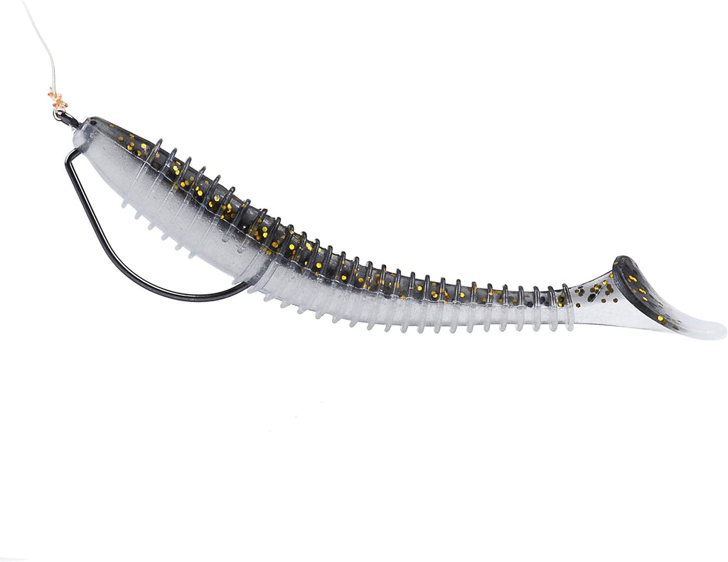 RUNCL Swimbaits Paddle 10/20/30/40PCS, 5/4/3/2 Inchs Paddle Tail, Soft Lure for Trout Crappie Bass, Durable Plastic Bait Swimmer for Saltwater/Freshwater, Fishing Lover's Gift