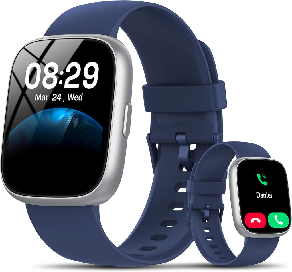 Smart Watch with Alexa Built-in, 1.83" HD Bluetooth Calling Fitness Tracker