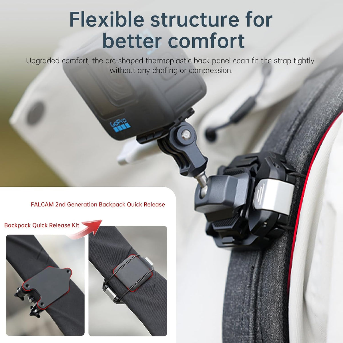 FALCAM F38 Backpack Camera Clip V2 with Plate