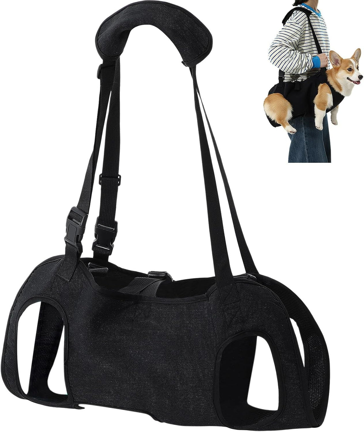 Shinylin Dog Carry Sling Emergency Backpack Dog Lift Harness, XL