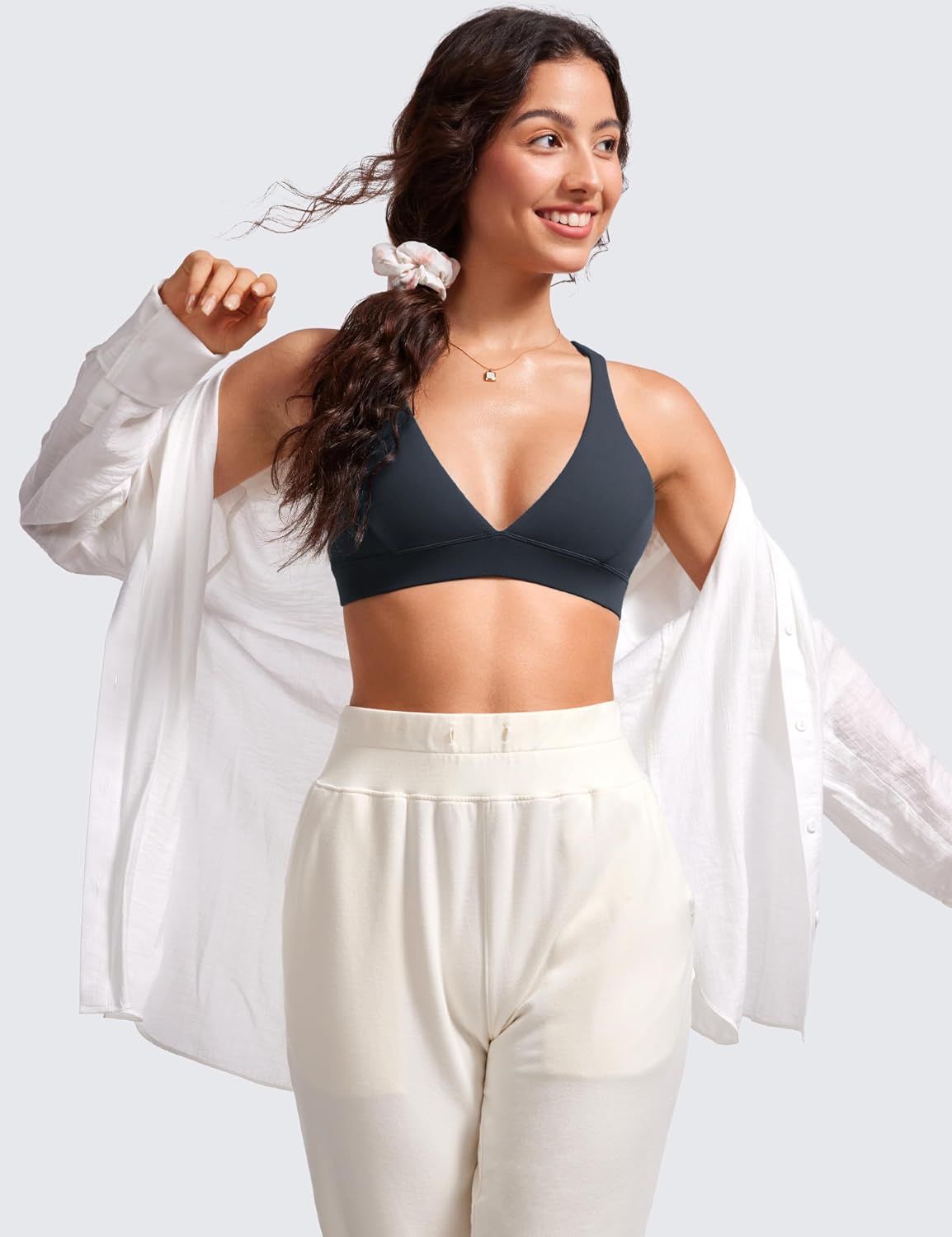 CRZ YOGA Butterluxe Deep V Neck Sports Bras