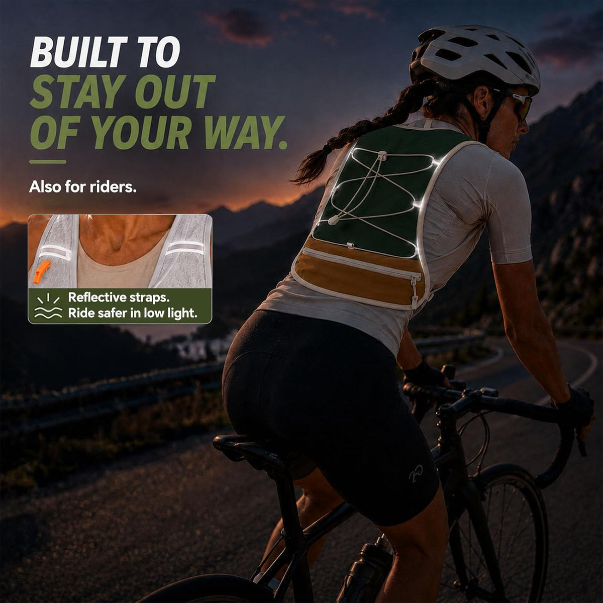 Running Vest with 2L Hydration Bladder Lightweight Pack