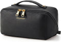 BAGSMART Makeup Bag Travel Cosmetic Bag,Women Toiletry Case, Brushes, Black