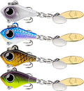 TRUSCEND Swim or Jig Fishing Spinner Baits for Freshwater and Saltwater, Rooster Tail Fishing Lures for Trout Bass Walleye Crappie Salmon Pike, Blade Bait with Copper Blade