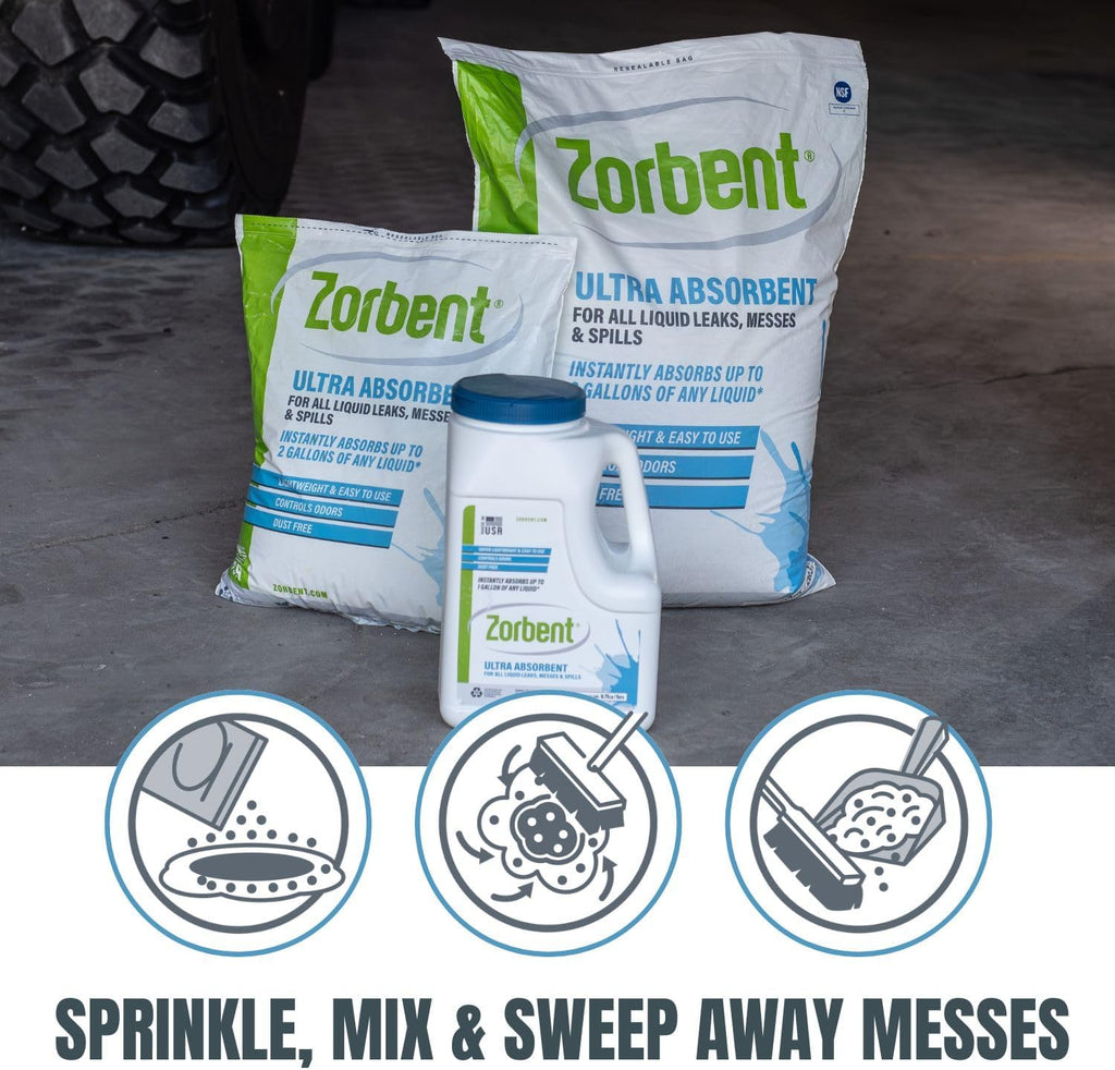 Liquid Spill Kit | 16X More Absorbent than Clay, Commercial-Grade Vomit, Urine, Oil, All Liquids Spill Powder, Reusable