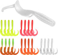 Curly Style Tail Worms Fishing Lures – Realistic Wavy Tail Soft Bait Grub Swimbaits for Saltwater & Freshwater Fishing, Available in 4 Inch & 6 Inch, Perfect for Bass, Trout, Crappie, & More