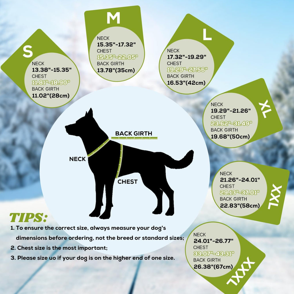 EMUST Dog Winter Coat, Waterproof Fleece Dog Jacket Winter for Small Dogs