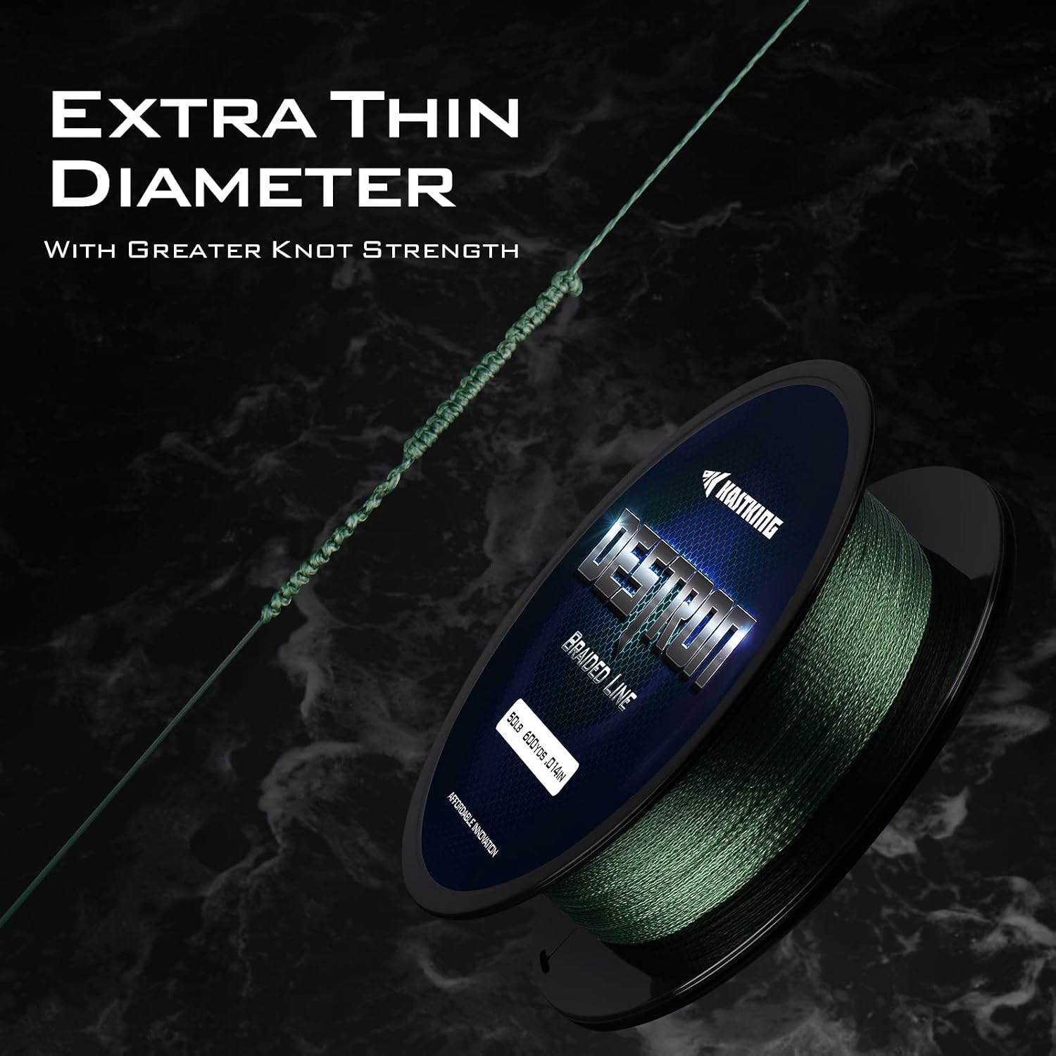 KastKing Destron Braided Fishing Line, Ultra-Thin Diameter & High Strength