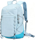 23L Lightweight Hiking Backpack, Travel Daypack with Pole Holder, Ice Blue