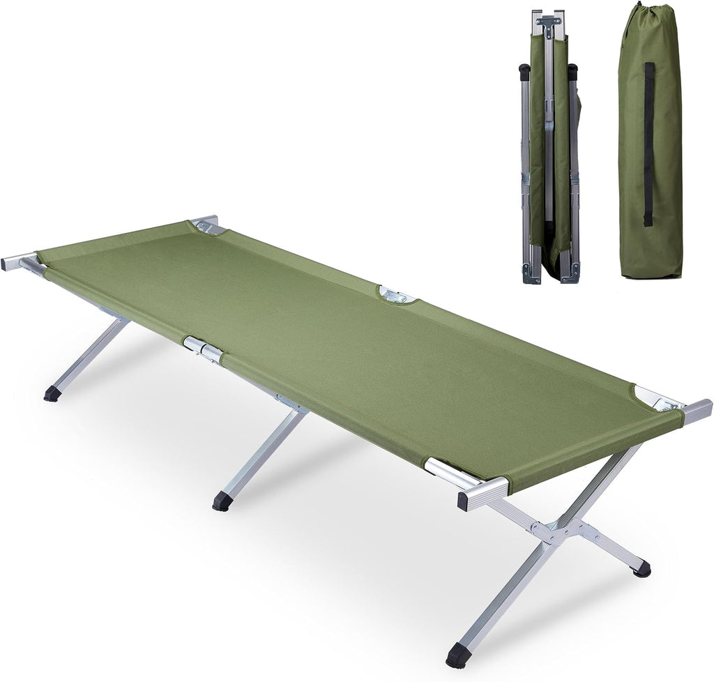 Outvita 25" Wide Folding Camping Cot with Carry Bag for Adults Outdoor