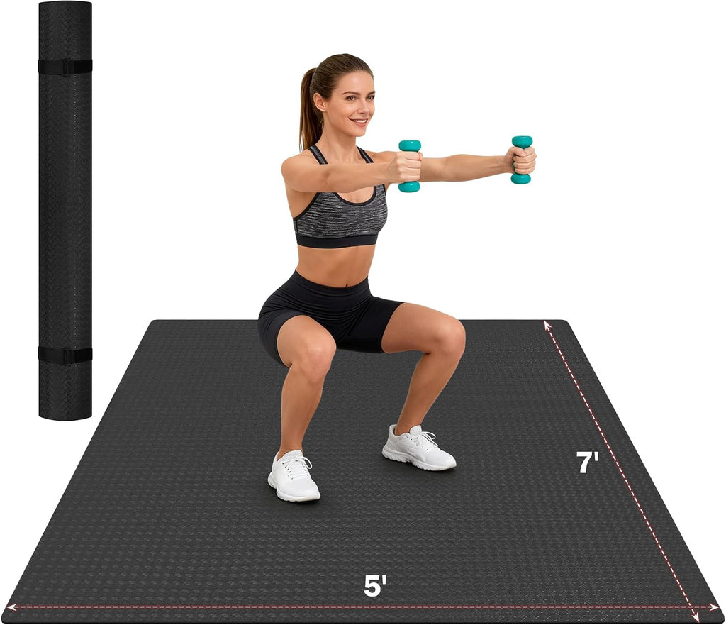 Stepwaver Extra Large Exercise Mat, 6'x4'/ 7'x5'/ 8'x5'/ 9'x5'/10'x5' (6mm)