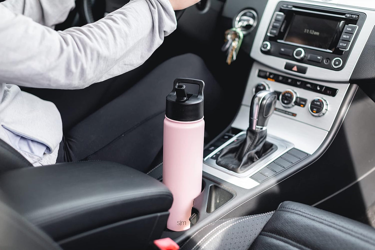 Simple Modern Insulated Water Bottle with Straw | 22oz | Black