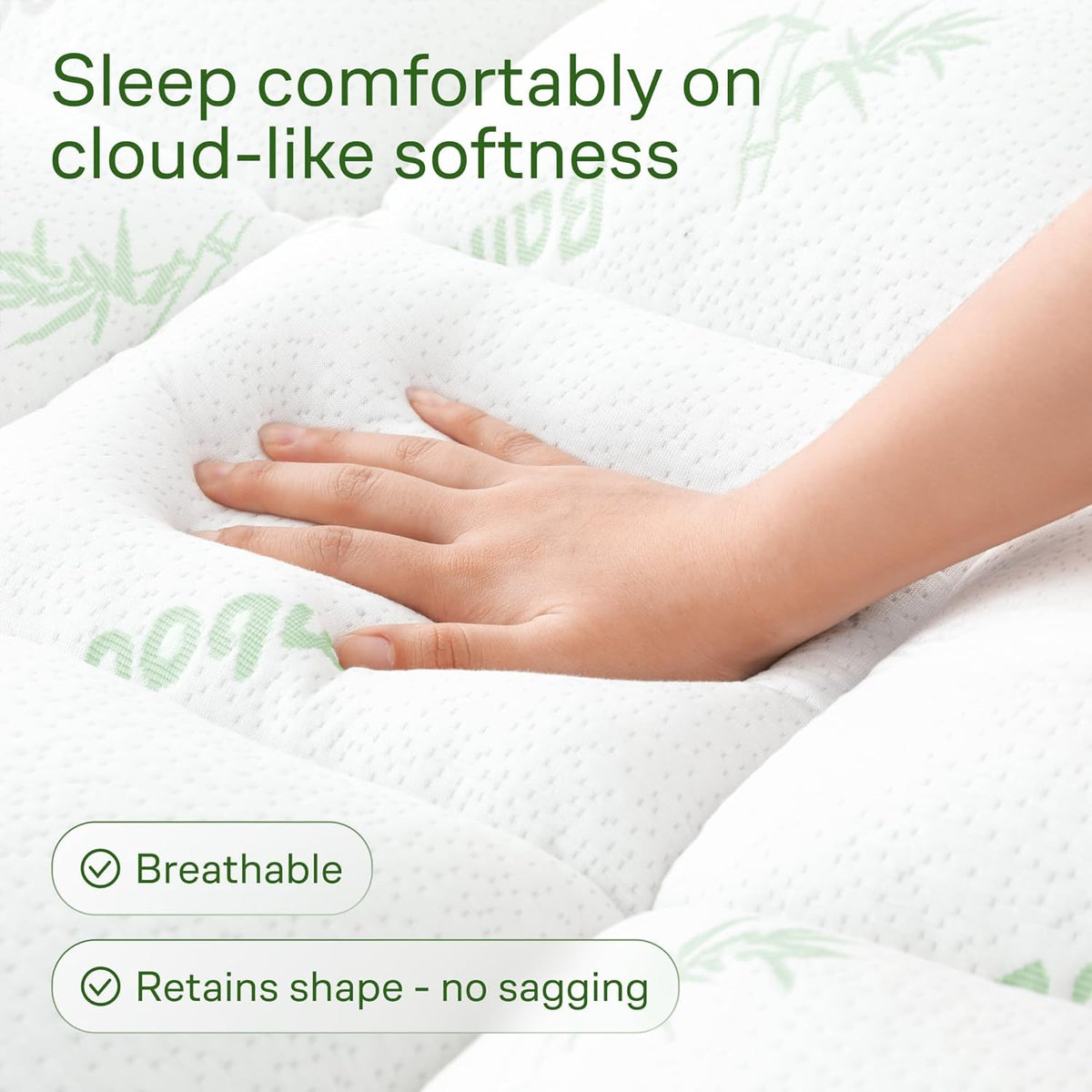Niagara Sleep Solution Twin XL Ultra Soft Mattress Topper—Back Pain Relief