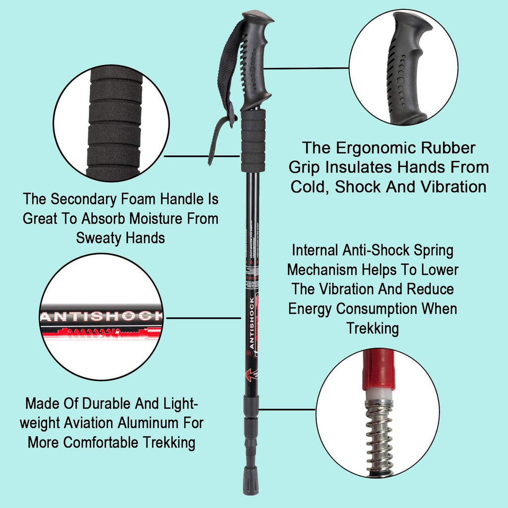 Aihoye Hiking Trekking Poles, 2 Pack Walking Hiking Sticks for Men &Women