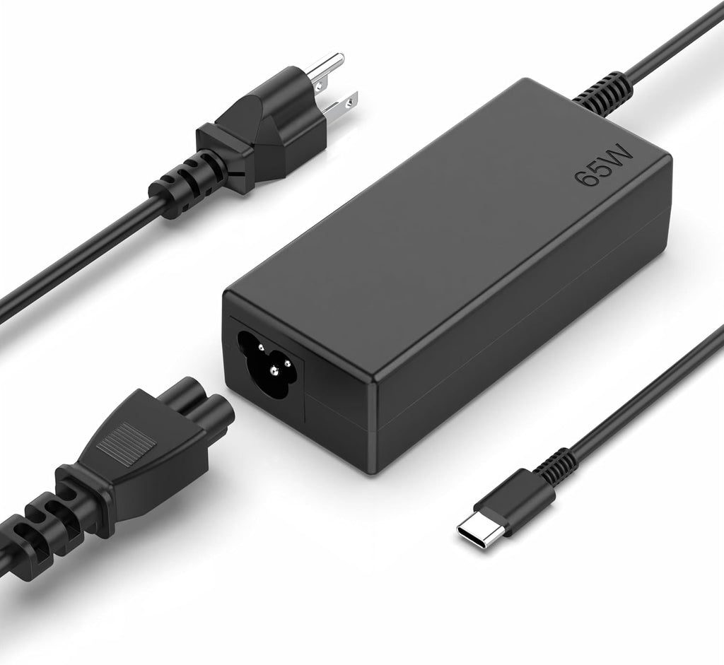 65W USB C Laptop Charger Compatible with Lenovo Dell HP Acer Asus