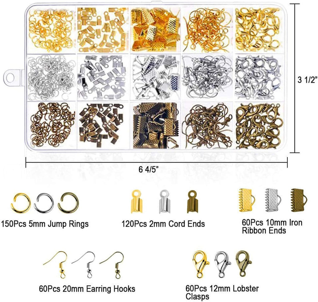 anezus Jewelry Repair Kit with Jewelry Pliers, Jewelry Making Tools, Beading String and Jewelry Making Supplies for Jewelry Repair, Jewelry Making and Beading