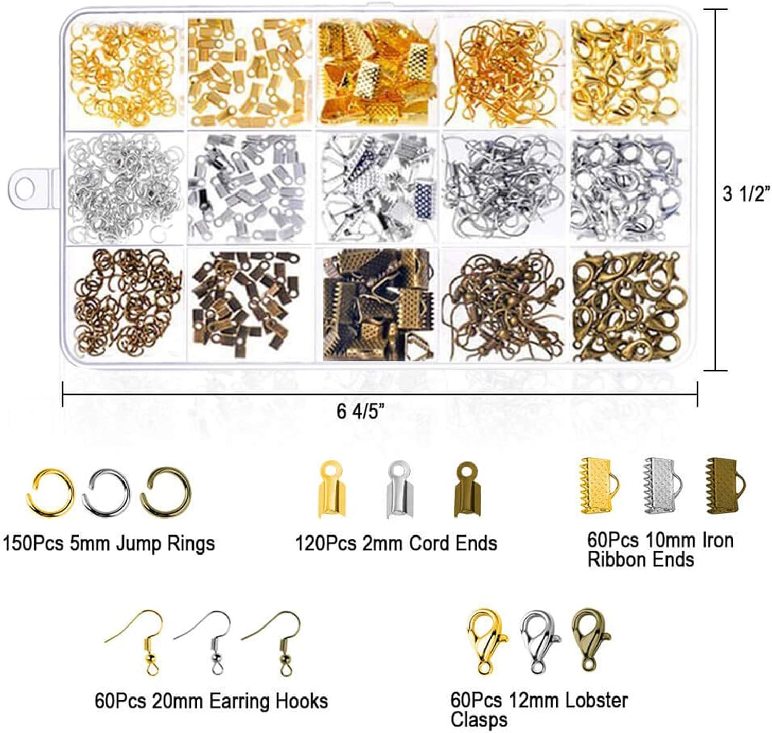 anezus Jewelry Repair Kit with Jewelry Pliers, Jewelry Making Tools, Beading String and Jewelry Making Supplies for Jewelry Repair, Jewelry Making and Beading
