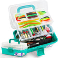 TCMBY 3 Layers Tackle Box with Tackle Included, 321Pcs Fishing Lures Kit Contains Pliers, Crankbait, Hooks, Weights & Accessories, Fishing Gear Bait Lure Gifts for Men Bass Freshwater (Green)