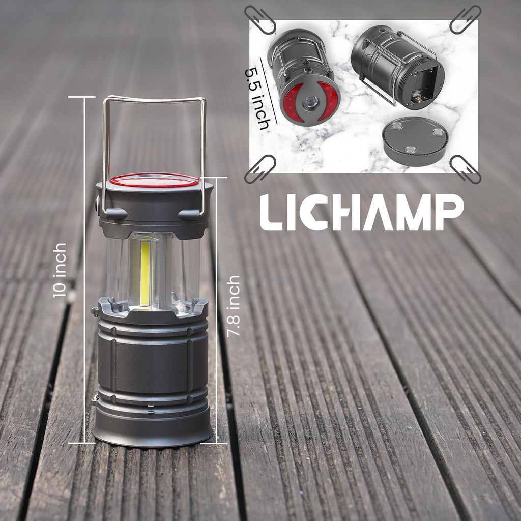 Lichamp 4 Pack LED Camping Lanterns, F4GY