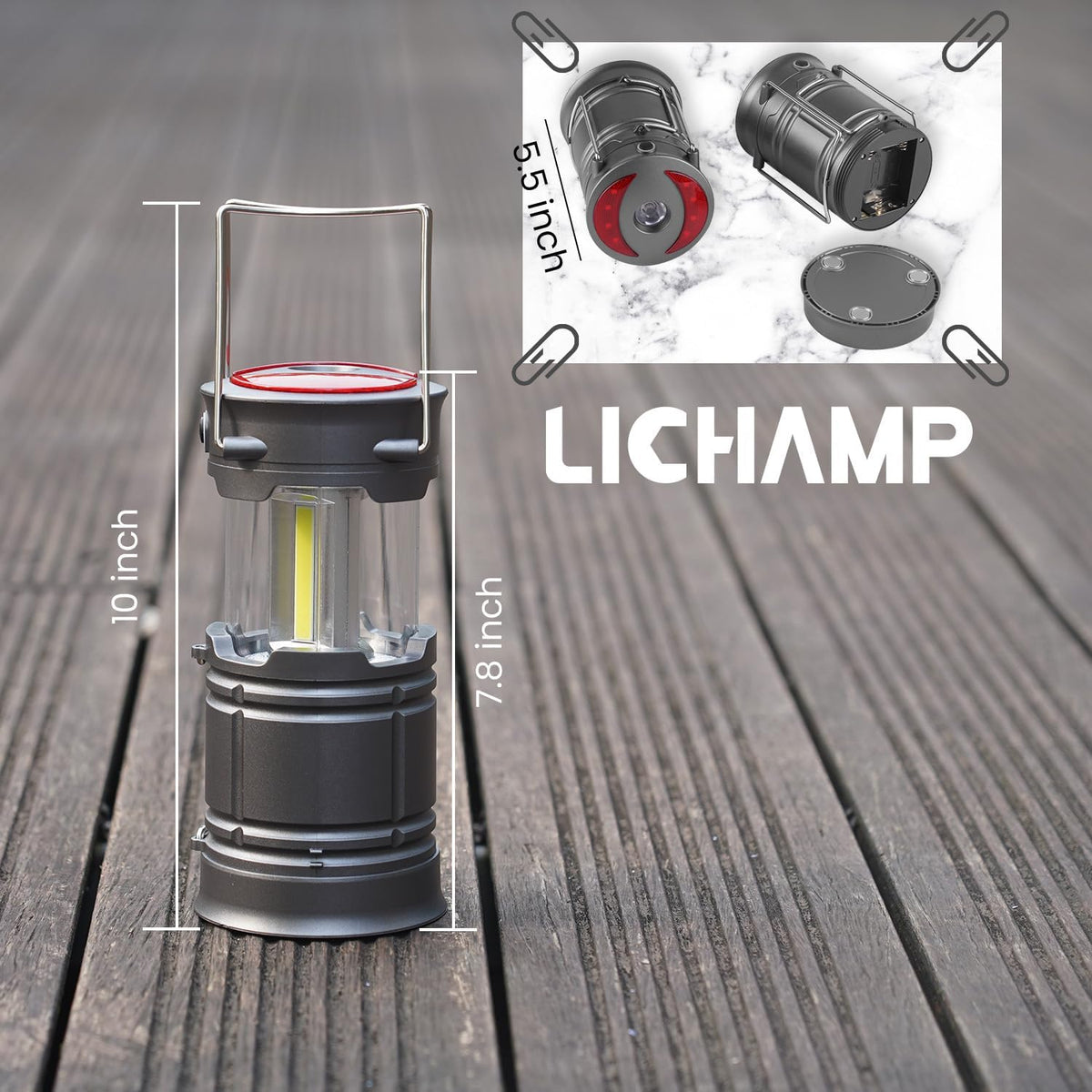 Lichamp 4 Pack LED Camping Lanterns, F4GY