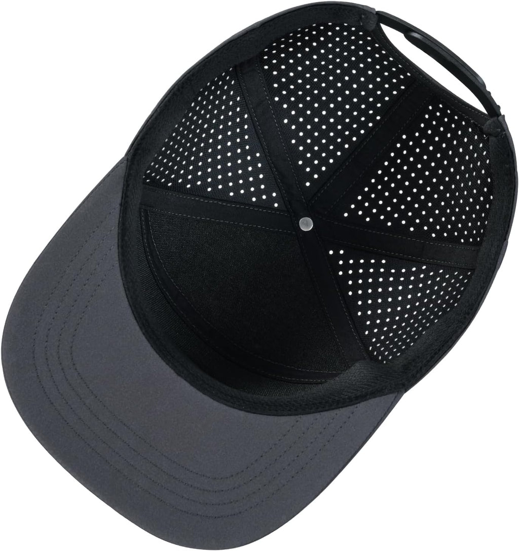 FEINION Men Laser Mesh Flat Brim Snapback Baseball Cap