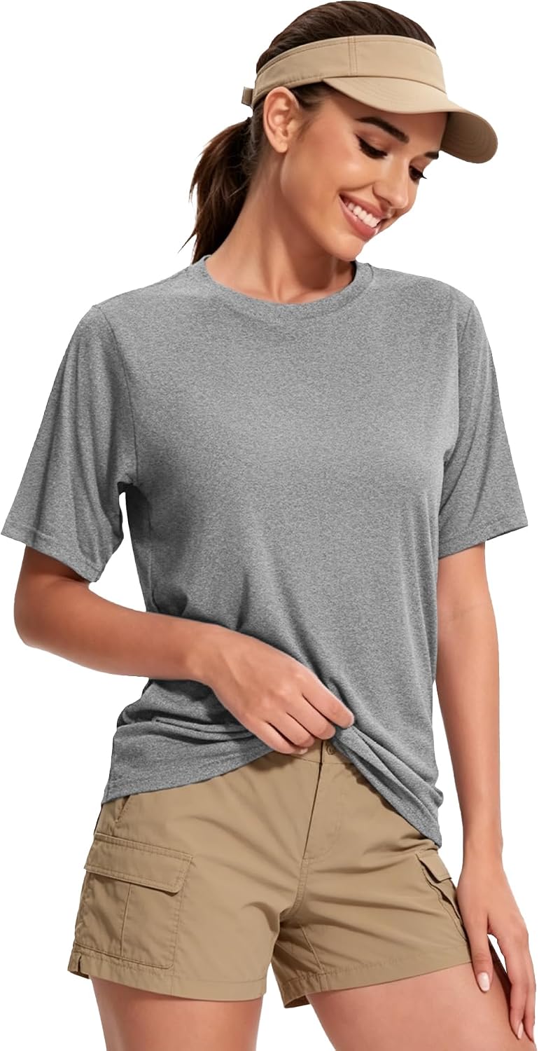 Kinglaman 1/5/6 Pack Women Workout Tops Gym Shirts Dry fit UPF 50+ Athletic