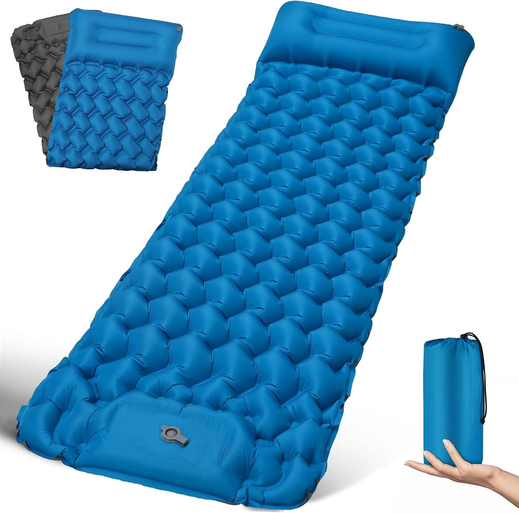 Camping Sleeping Pad 4" Extra Thick Ultralight Inflatable Sleeping Pad