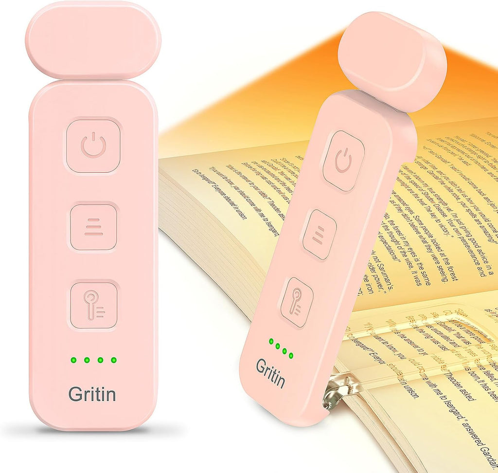 Gritin Reading Light, Rechargeable Book Light for Reading in Bed