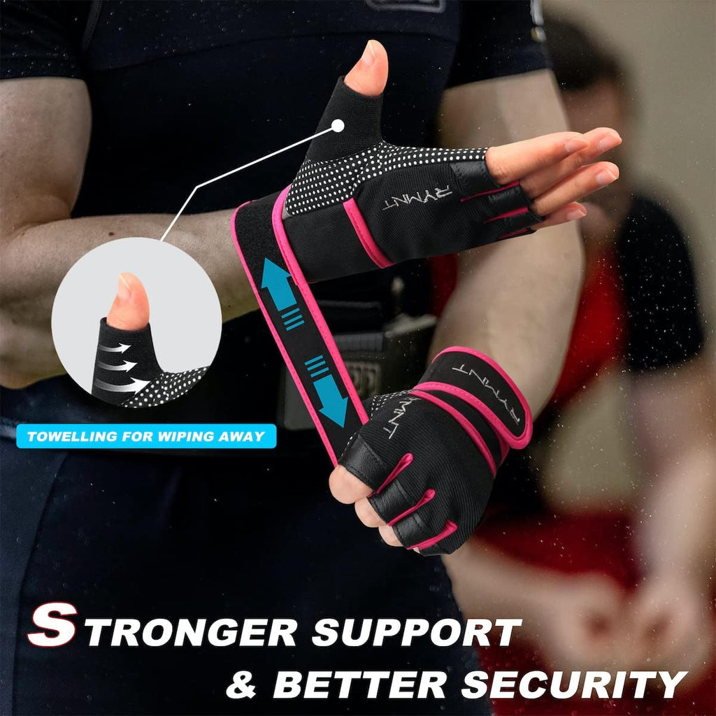 Workout Gloves for Women Men with Wrist Wrap Support Weight Lifting Gloves