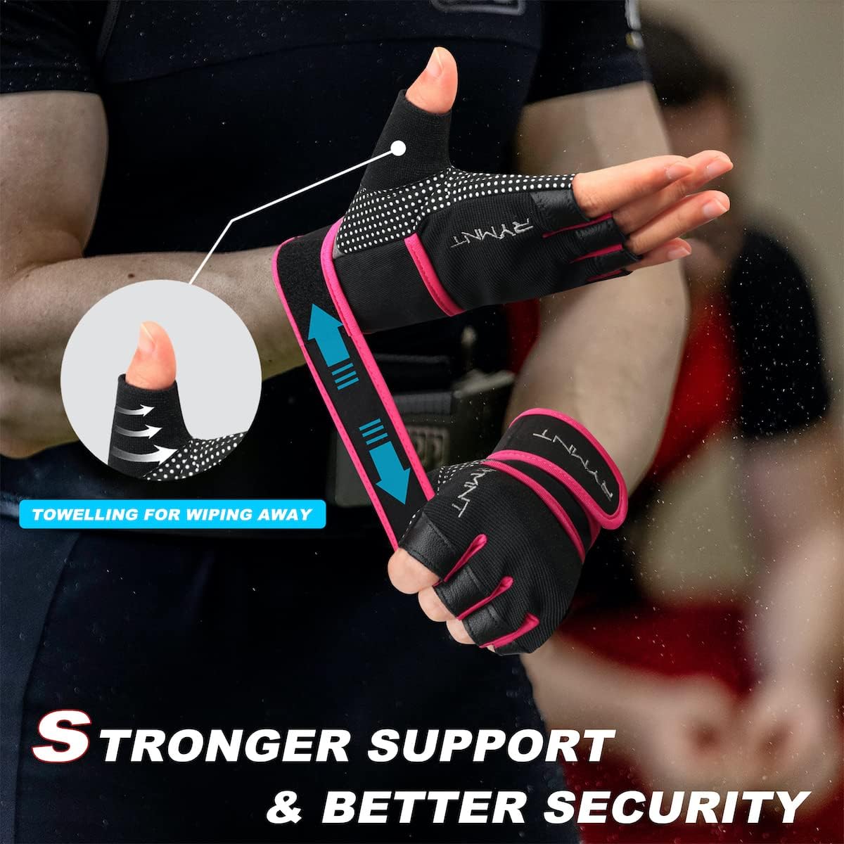 Workout Gloves for Women Men with Wrist Wrap Support Weight Lifting Gloves