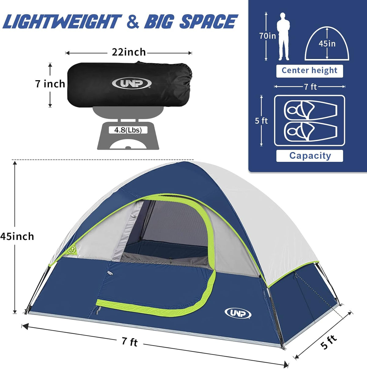 Camping Tent 2-4 Person Dome Tents