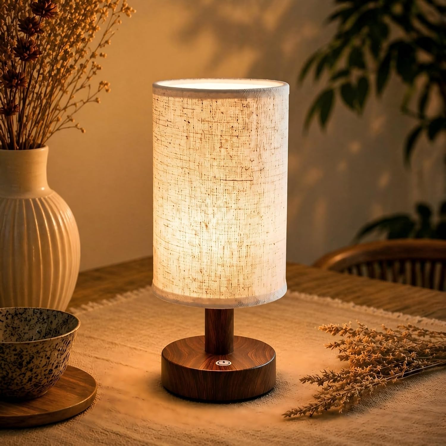 Mini Cordless Bedside Lamp, Touch Rechargeable LED Night Light