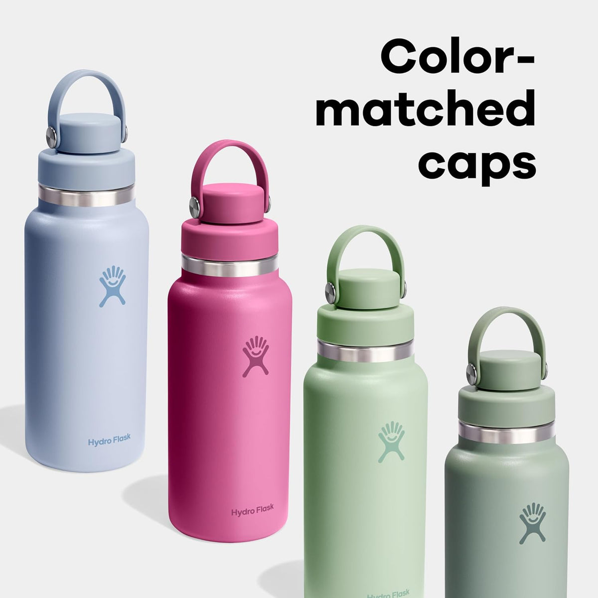 Hydro Flask Water Bottle - Insulated Stainless Steel - Wide Mouth Chug Lid, Non Spill, Leakproof in 32 Oz Aloe Green