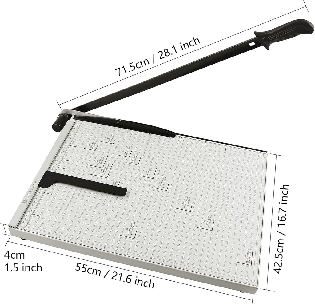 ZEQUAN B3 21" Heavy Duty Paper Trimmer, Safety Lock, Metal Base, 10-Sheet