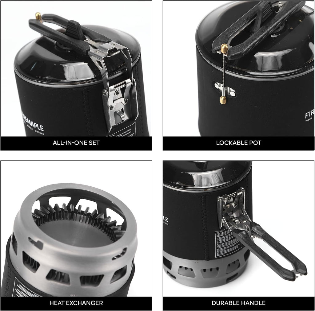Fire-Maple Fixed Star 3 Backpacking and Camping Stove System, Black 21oz
