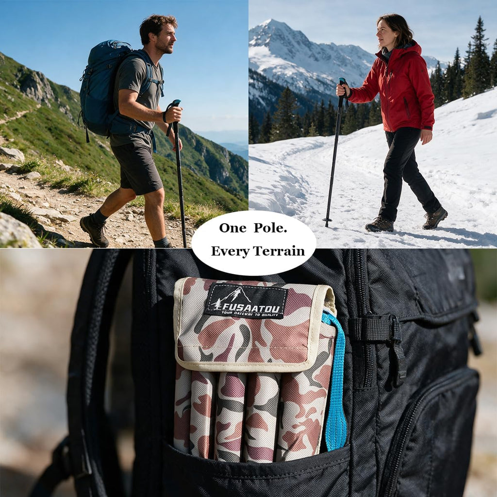 Modular Trekking Pole for Hiking & Knee Support