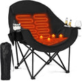 Heated Oversized Camping Chair - Heavy Duty Padded Comfy Warm Outdoor Chair